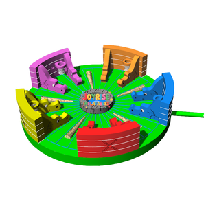 Joyrise ngoài trời khổng lồ đói hà mã trò chơi bơm hơi-sử dụng thương mại Vật liệu PVC 500kg Công suất 4-8 hành khách 9.2x9.2x1.7m dễ dàng - Product Image 1