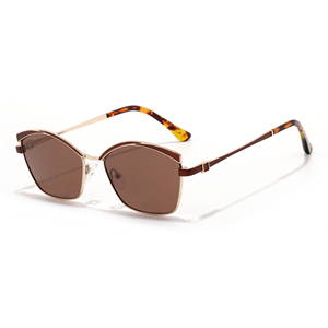 Gafas de Sol de Ojo de Gato para Mujer, Montura Completa, Lentes Degradados Rojos, 100% Protección UV, Gafas de Sol Metálicas para Adultos - Product Image 5