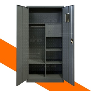 Armoire métallique à deux portes avec miroir, style industriel populaire, pour le bureau, Philippines - Product Image 1