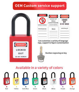औद्योगिक सुरक्षा एब्स की मास्टर कुंजी लोटो लॉकआउट टैगआउट नायलॉन सिलेंडर लॉक सुरक्षा चेतावनी दी गई है 38x20x6 मिमी - Product Image 2