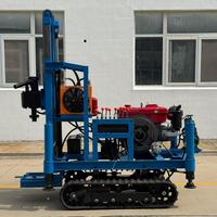 Plateforme de forage de puits d'eau diesel 150m, vitesse d'alimentation rapide 50m/min, vitesse de rotation 100r/min pour le forage de sondages