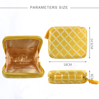 Sac de voyage portable personnalisé en EVA, sac cosmétique en velours, étui de transport pour éponge à maquillage avec poignée