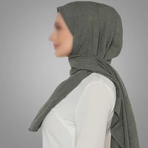 2021 Hot Products Fashion Style Fantastic Plain Farbe Großhandel Baumwolle Hijab