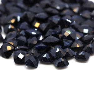 Wuzhou พลอยคริสตัลแบบธรรมชาติขายส่งจากโรงงาน,พลอยดำไพลินธรรมชาติเจียระไน5*5มม. - Product Image 1