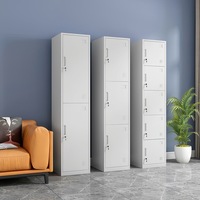 Armoire / casier en acier à 4 portes, simple et durable, pour le rangement à domicile, en usine, à l'école et à l'hôpital (conception démontable)