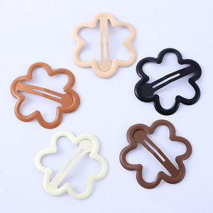 Barrettes pour enfants Série Pétale, design floral effet goutte d'huile, usage quotidien - Product Image 1