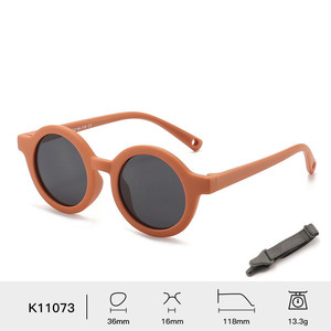 Custom Logo 2026 Cute Boys Girls Baby Square Round Sun Glasses UV400 Flexible Polarized Kids <b>Sunglasses</b> with Strap 0-2 Years Old - Product Image 5