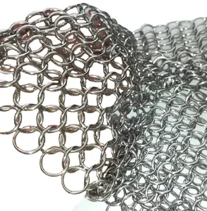 Hot bán thép không gỉ chainmail dệt dây lưới trang trí rèm cửa