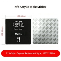Support de table personnalisé en acrylique avec carte RFID NFC NTAG216 13,56 MHz pour avis clients et évaluations étoilées pour restaurants et commerces