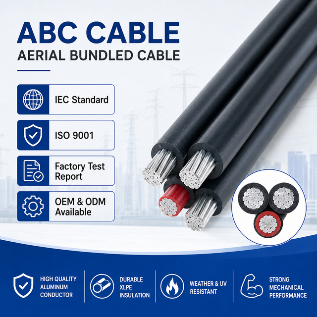 ABC 2/4Core Reinforced Overhead Cable JKLGYJAluminum Conductor Overhead Cable for EPC Projects