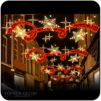 Decoración Navideña de Luces LED 2D de Motivos Fotográficos para Exteriores, Brillante y Hermosa para la Calle Principal, para las Fiestas de Año Nuevo