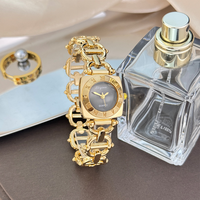 Nouvelle montre LP72 pour femme, bracelet en alliage, mouvement à quartz, chiffres romains, luxe, or, vente chaude transfrontalière