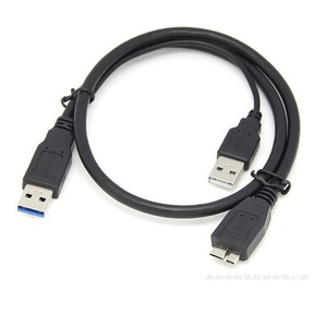 Cable de datos USB 3.0 de 0,5 m con doble cabezal USB a Micro B tipo Y con alimentación para disco duro portátil - Product Image 2