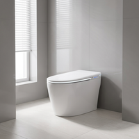 Articles sanitaires, nouvelle conception, certifiés CE, toilettes intelligentes en acier inoxydable avec télécommande, siège chauffant, design minimaliste moderne