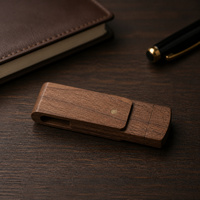 Flashdisk Kayu Alami Dual Interface USB Tipe C USB A Putar Dapat Diukir Sesuai Pesanan