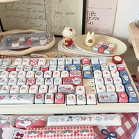 Capuchons de touches Cherry Kitten personnalisés 136/140 touches Profil Cherry/XOA PBT Teint par sublimation Tapis de souris pour clavier mécanique à interrupteurs Mx