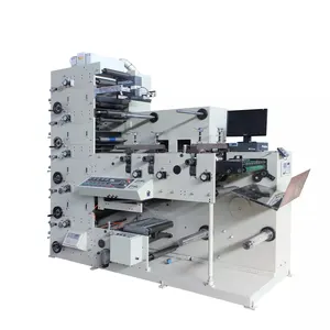 JINGLAN Kleine Papier Aufkleber Label Flex 4 Farbe Flexo Druckmaschine Maschine Zum Verkauf Fabrik price-C6