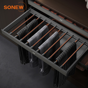 SONEW JADE Furniture Hardware Closet Organizer System Storage Grid Pull Out Basket for Bedroom <strong>Wardrobe</strong> - Product Image 3