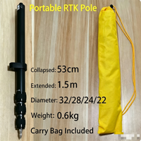 Receptor GNSS RTK/GPS, Poste de Centrado Universal de 1.5m/1.8m, Poste Telescópico Portátil de Aluminio
