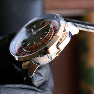 Montre mécanique de luxe HANBORO pour homme, collection Carousel, design Gambler, cadran numérique, résistante à l'eau, bracelet en cuir, remontage automatique - Product Image 4