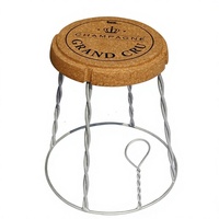 Table d'appoint géante en liège de champagne - Écologique et promotionnelle pour mariages, remises de diplômes et événements |   Sérigraphie au design moderne