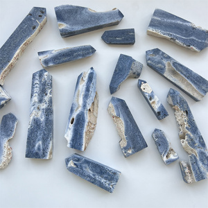 Tinh thể bán buôn số lượng lớn điểm đá Đồ trang trí thạch anh ngọc bích hóa thạch tự nhiên màu xanh Coralline tháp - Product Image 3