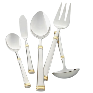 Accessoires de couverts cuillère couteau fourchette ensemble de couverts cuisine à domicile manche en métal fini argenté utilisation de la restauration de mariage - Product Image 5