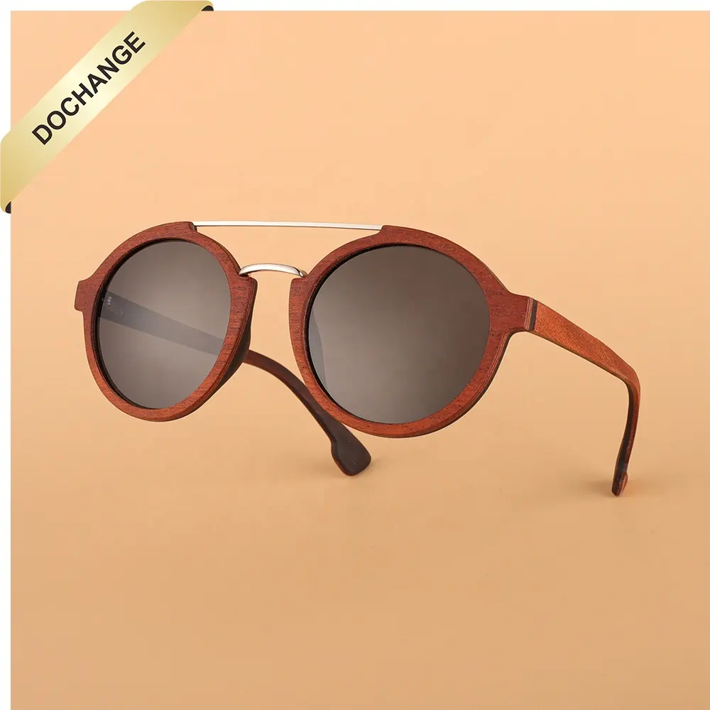 Designer Sunglasses Trendy Multilayer Wood Skateboard Sunglasses Eco-friendly Bamboo Eyewear Custom Logo Fashion Mirror OEM Spring Frame Style