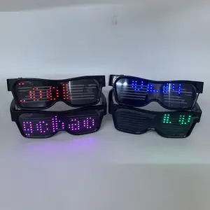 OEM parti sihirli deklanşör APP programlanabilir DIY mesaj USB şarj edilebilir göz LED gözlük