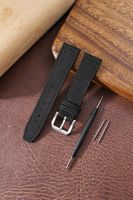Bracelet de montre en toile tissée haute densité avec garniture en cuir, remplacement 20mm 21mm 22mm, vente en gros OEM ODM