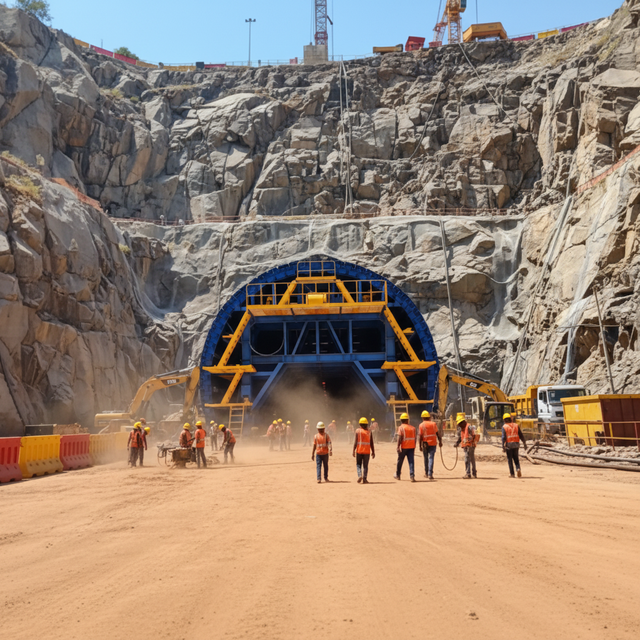 Strong Structure Steel Formwork Trolley with Vibration Grouting System for Integrated Tunnel Lining Engineering Work
