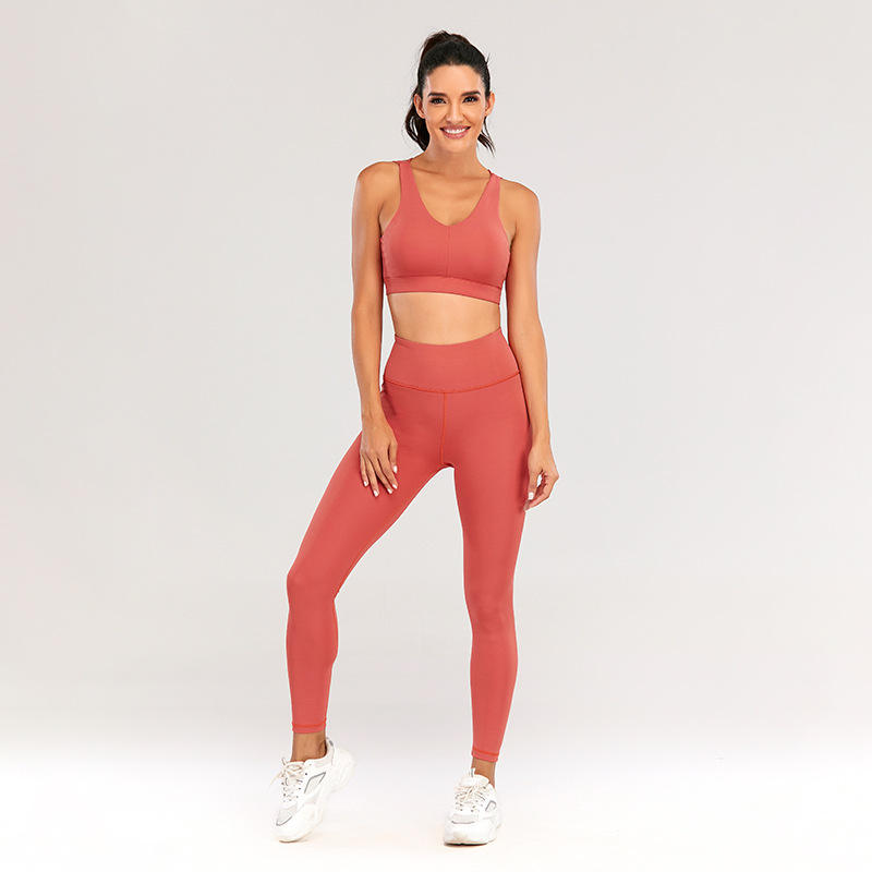 สีส้ม-บรา + กางเกง