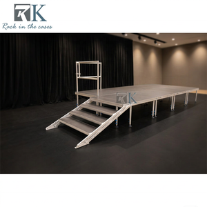 Adjustable Height Stage Aluminum Frame Platform with Four Legs Stable Stage - Product Image 2