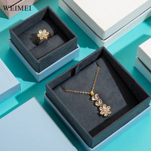 Recycled Cardboard Jewelry <b>Box</b> with Paper Bag for Necklace, <b>Earring</b>, Ring and Bracelet Packaging - Product Image 6