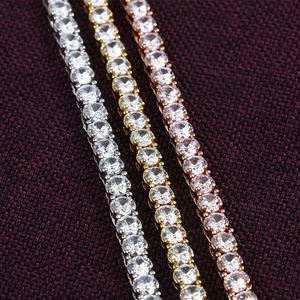 Vente en gros Collier chaîne tennis en zirconium plaqué or 18 carats Bijoux tendance style hip-hop pour hommes femmes Cadeau parfait en cuivre - Product Image 5