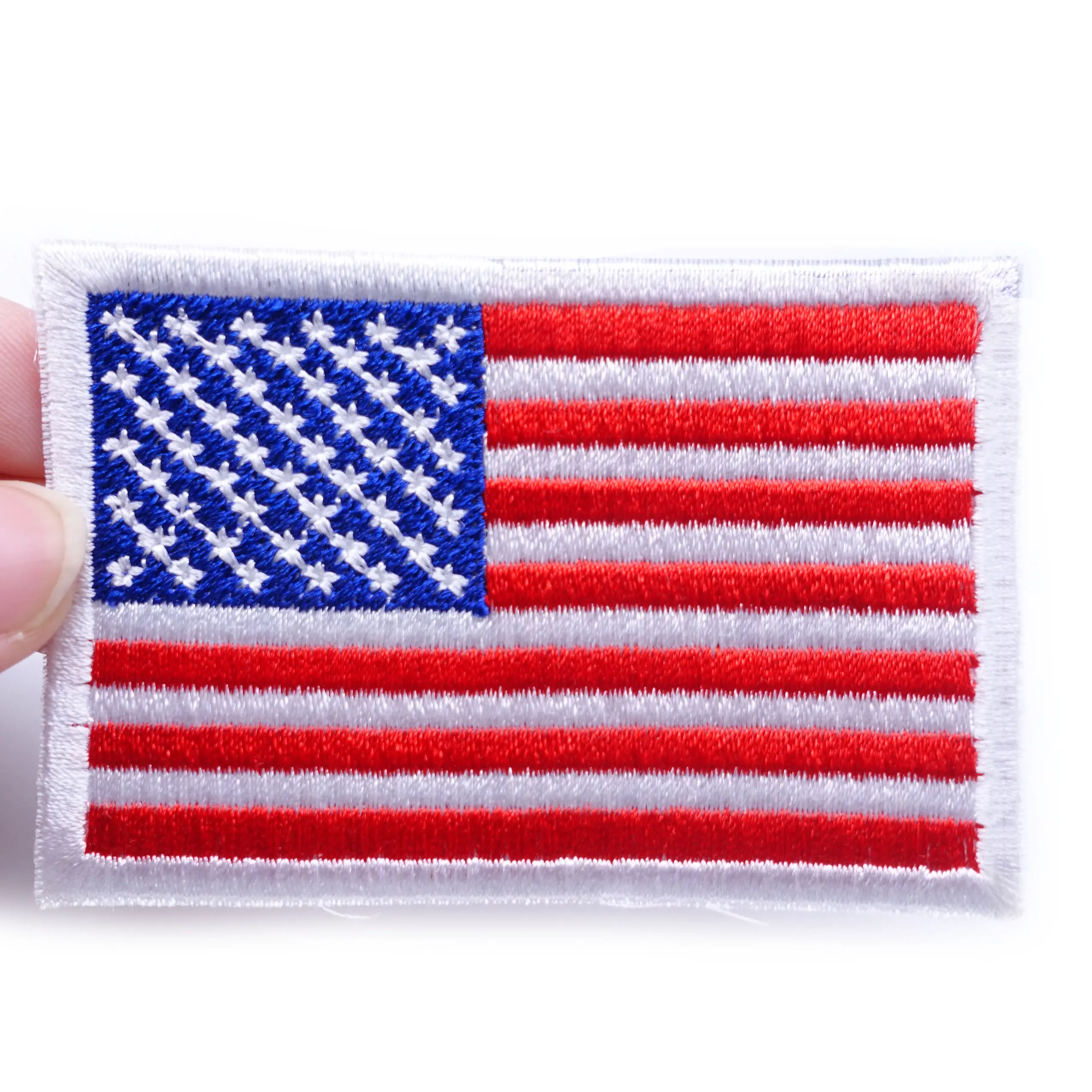 Bandeira americana do país personalizado ferro-no traseiro bordado bandeiras remendo pequena bandeira dos eua patches