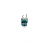 Conector Universal Fakra de 4 Pines, Código HSD Z, Azul Agua/5021, Macho, Recto, Vertical, Montaje en PCB, Soldadura, 50 335V, para Automóvil