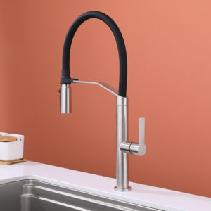 Robinet de cuisine en acier inoxydable écologique à aspiration magnétique, robinet extractible, robinet mélangeur d'eau pour évier commercial - Product Image 1