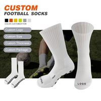 Chaussettes de football pour équipes sportives professionnelles avec technologie antidérapante, logo personnalisé, chaussettes de football pour matchs en plein air