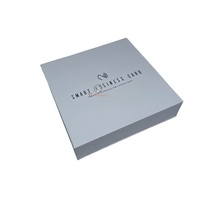 Caja de regalo de embalaje de cartón de tarjeta de crédito con cierre magnético blanco personalizado