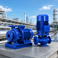 Pompe à eau centrifuge horizontale en acier inoxydable 5-75 CV à aspiration axiale avec moteur électrique couplé pour usage industriel