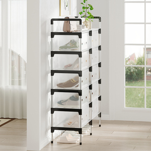 New Design 2 Row 6-Layer Dustproof Shoe Rack Large Capacity 20-28 Pairs Shoes <strong>Boot</strong> Metal Shoe Rack <strong>Stand</strong> for Entryway,Bedroom - Product Image 4