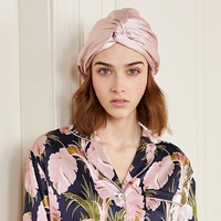Gorro de dormir de seda 100% pura para mujer, turbante de seda Natural para el cuidado del cabello de ambos lados, 22 Momme