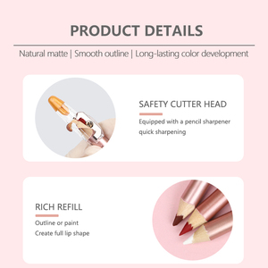 Natualess – crayon à lèvres et sourcils, maquillage Permanent, étiquette privée, personnalisé, rose avec taille-crayon - Product Image 4
