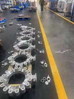 Katup Gerbang Pisau Berkualitas Tinggi 316L Stainless Steel 4 Inci Kelas 150 Berflens Tersedia di Stok