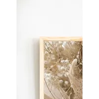 Peinture murale abstraite avec cadre en bois naturel - Décoration intérieure unique et élégante avec plusieurs tailles (17x24, 32x42, etc.)