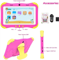 Nueva Tablet Infantil Android 11 de 7 Pulgadas con WIFI, 2+32GB de Capacidad, Pantalla Táctil, Educativa y Entretenida, Rockchip 1.5GHz