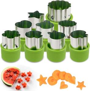 Lot de 9 mini emporte-pièces pour légumes, fruits et pâtisseries, idéal pour la pâtisserie des enfants - Product Image 1