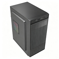 Boîtier PC Mid-Tower Pratique Compatible M-ATX ITX, 4 Emplacements PCI, 3 Disques Durs, 1 SSD, Points d'Installation Multi-Ventilateurs, Accessoire Hôte PC