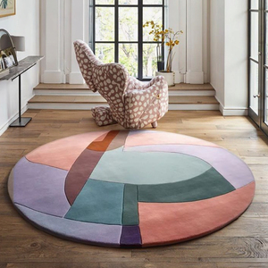 Tapis de zone tufté à la main au design abstrait moderne pour le salon et le bureau, portique, hall 3,4,5,6,7,8,9 pieds - Product Image 2